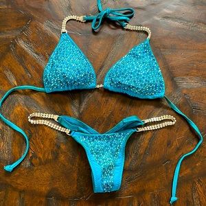 Toxic Angelz Bikini Teal Turquoise light blue
